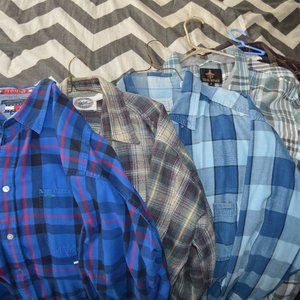 Lot of  5  flannell type mens shirts..various  brands size  XL